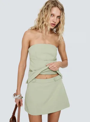 Fringe Detail Full Disclosure Skort Green