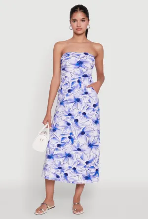 Fresh Air Floral Ruched Tube Sundress
