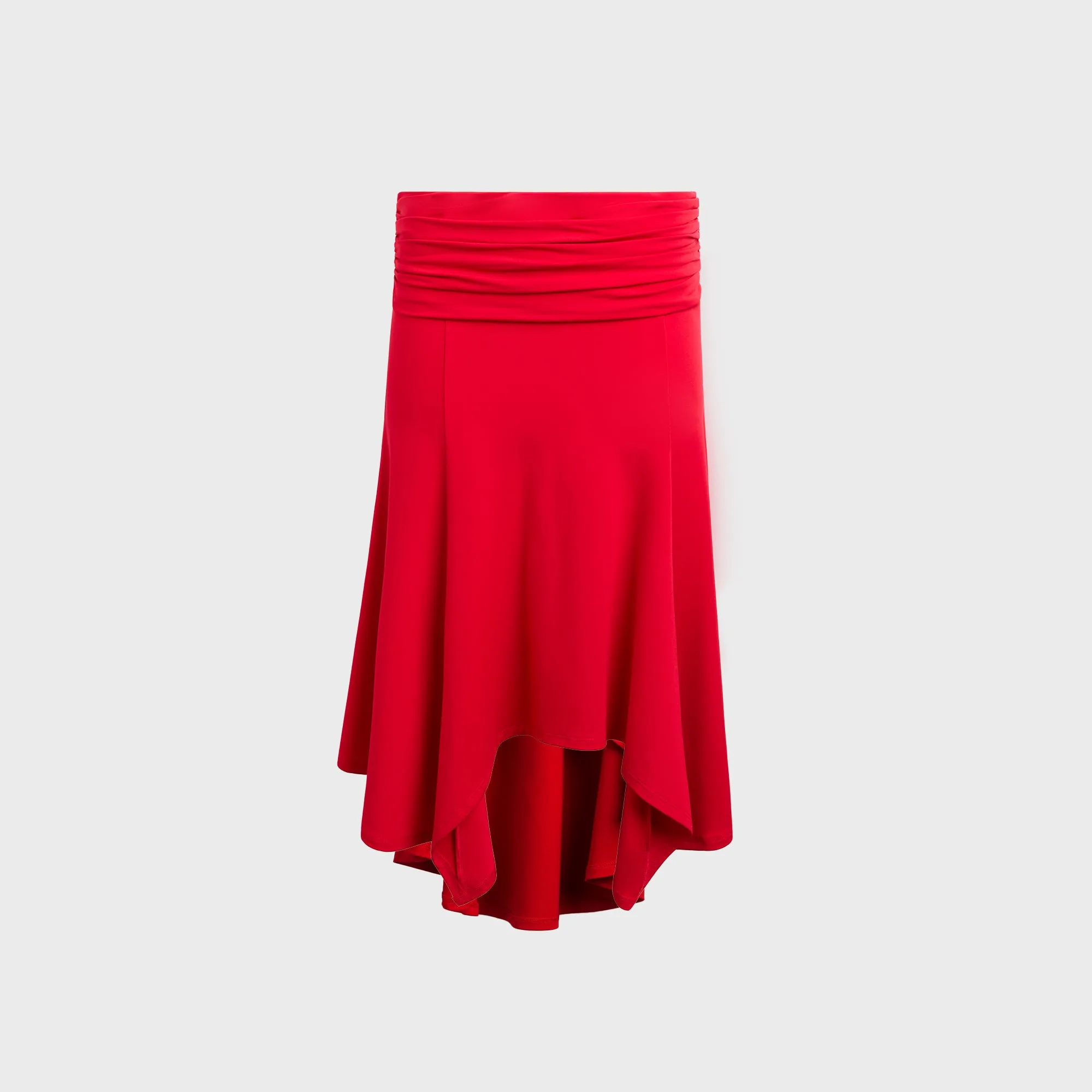 GUIZIO Soffiano Midi Skirt - Red Love Laid Back Look