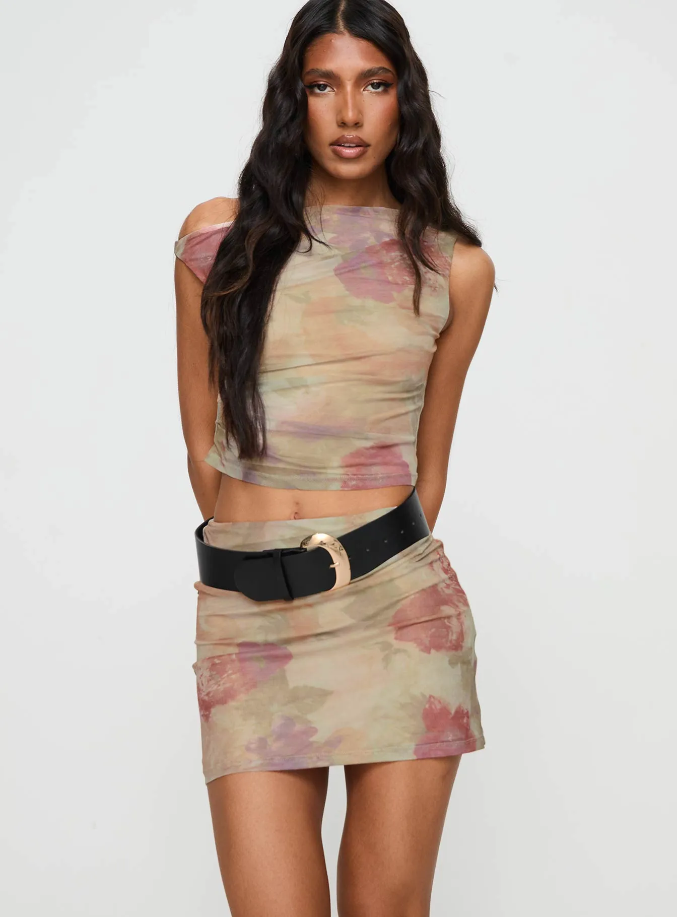 Corduroy texture Wrap Closure Mahlari Set Floral