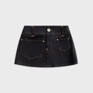 Everyday Look Veneda Carter Low Rise Micro Mini Skirt - Denim