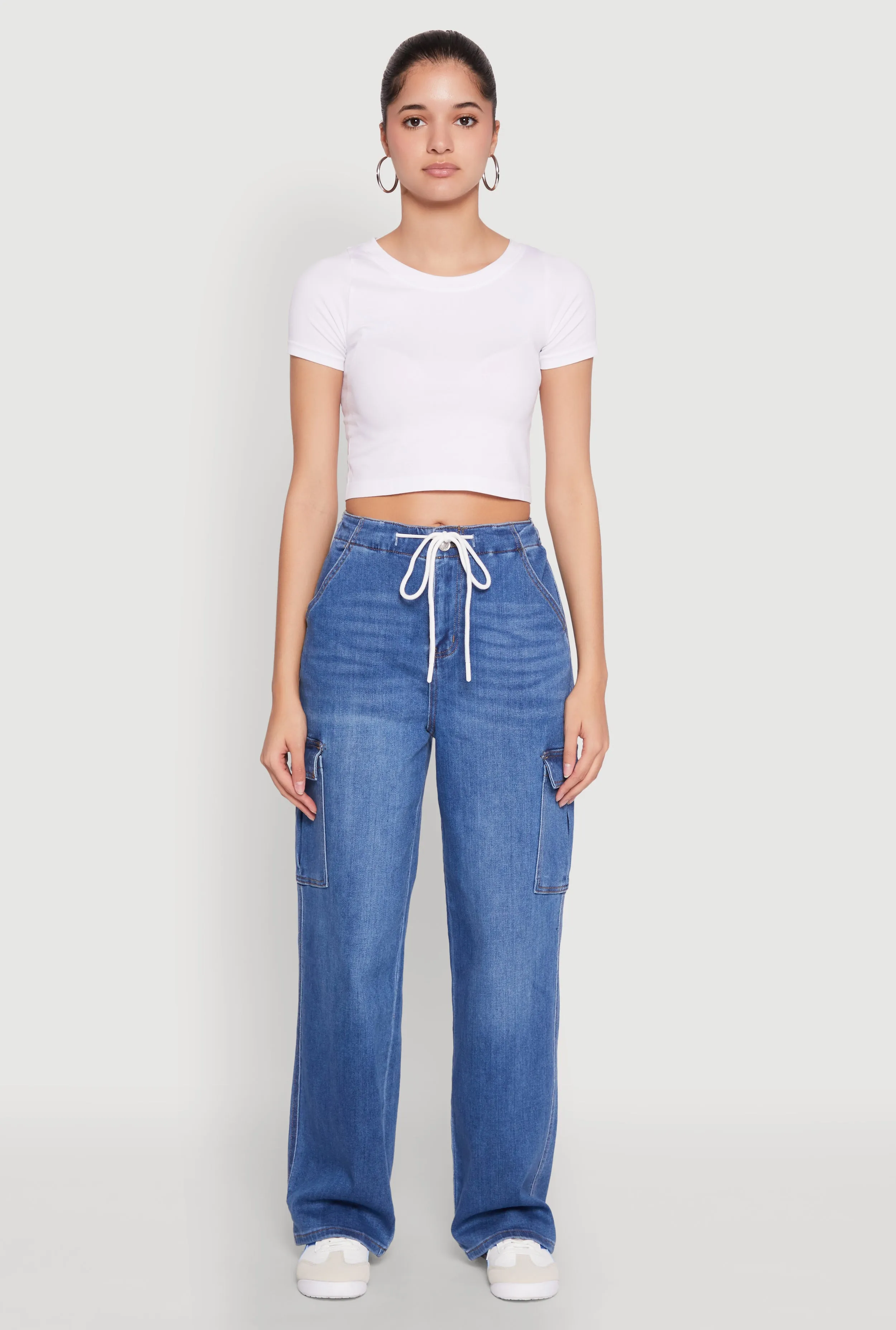 WAX High Waisted Cargo Jeans Night Out Daily Wear