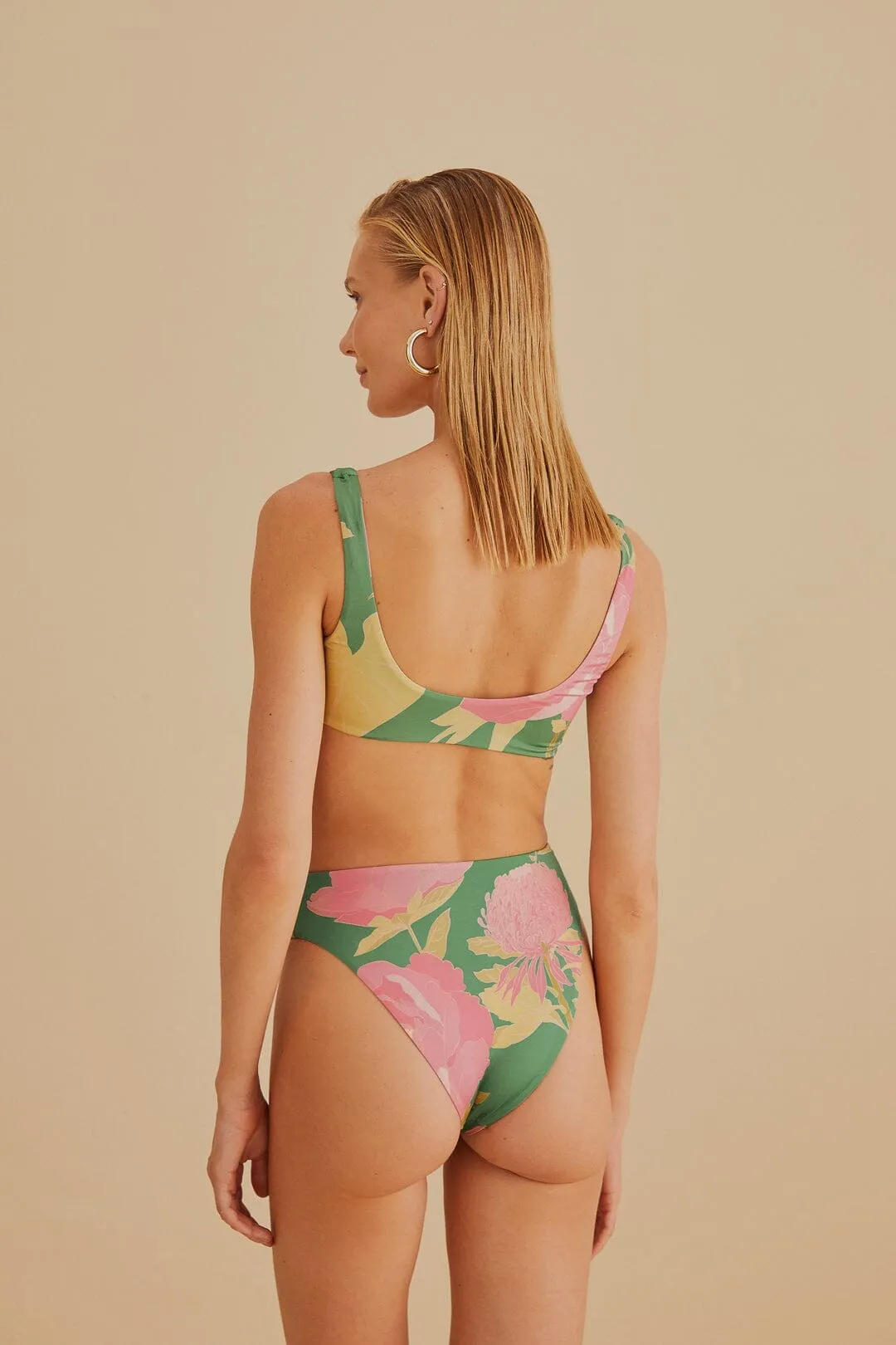 Thick Glow MoistureWickingMaterial Winter Garden Reversible Bikini Bottom