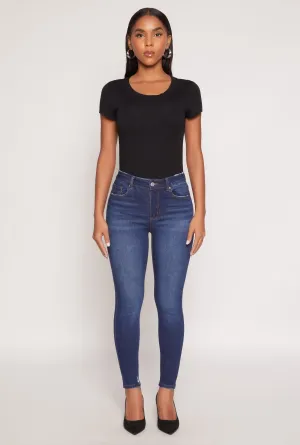 Relaxed Style Outdoor Enthusiast Evening Stroll WAX Frayed Detail Skinny Jeans