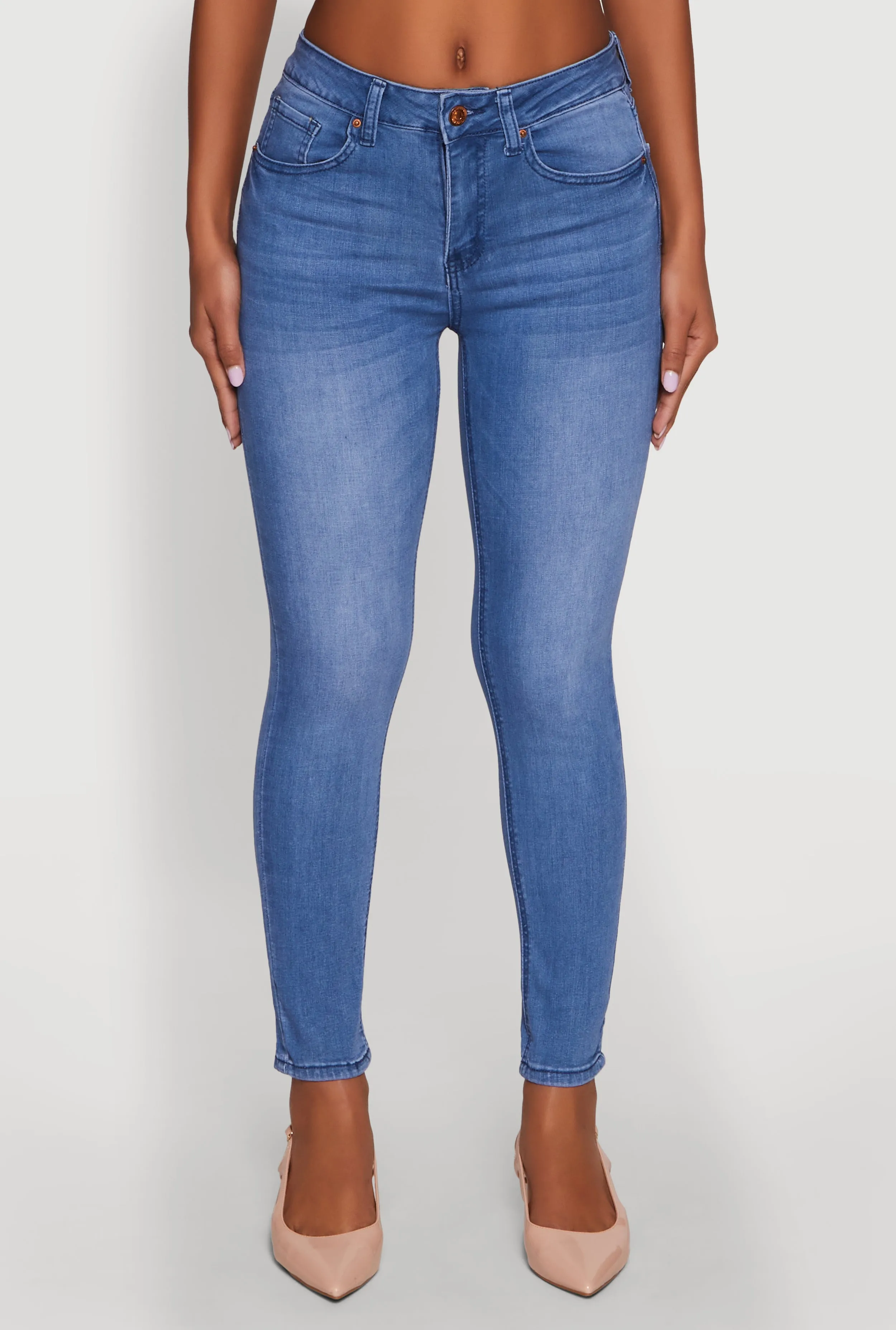 WAX Stretch High Waisted Skinny Ankle Jeans Anytime Wear