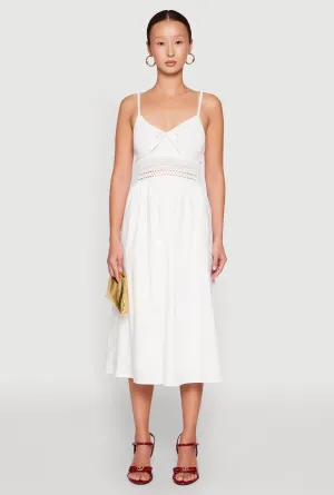 Almost Famous Crochet Empire Waist Midi Dress Fun floral midi gown Poetic Mood