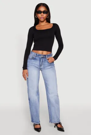 WAX Straight Whiskered Jeans Youth Style Weekend Style Rainy Day