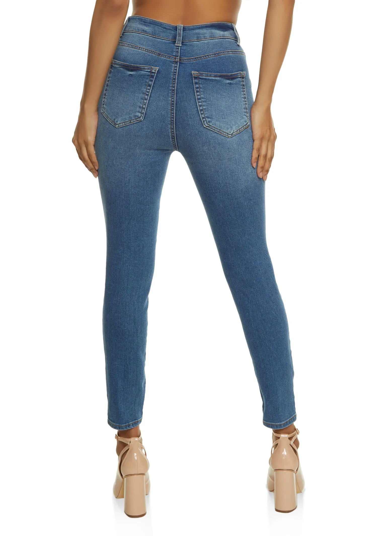 WAX Whiskered High Waist Skinny Ankle Jeans Go-to Wear