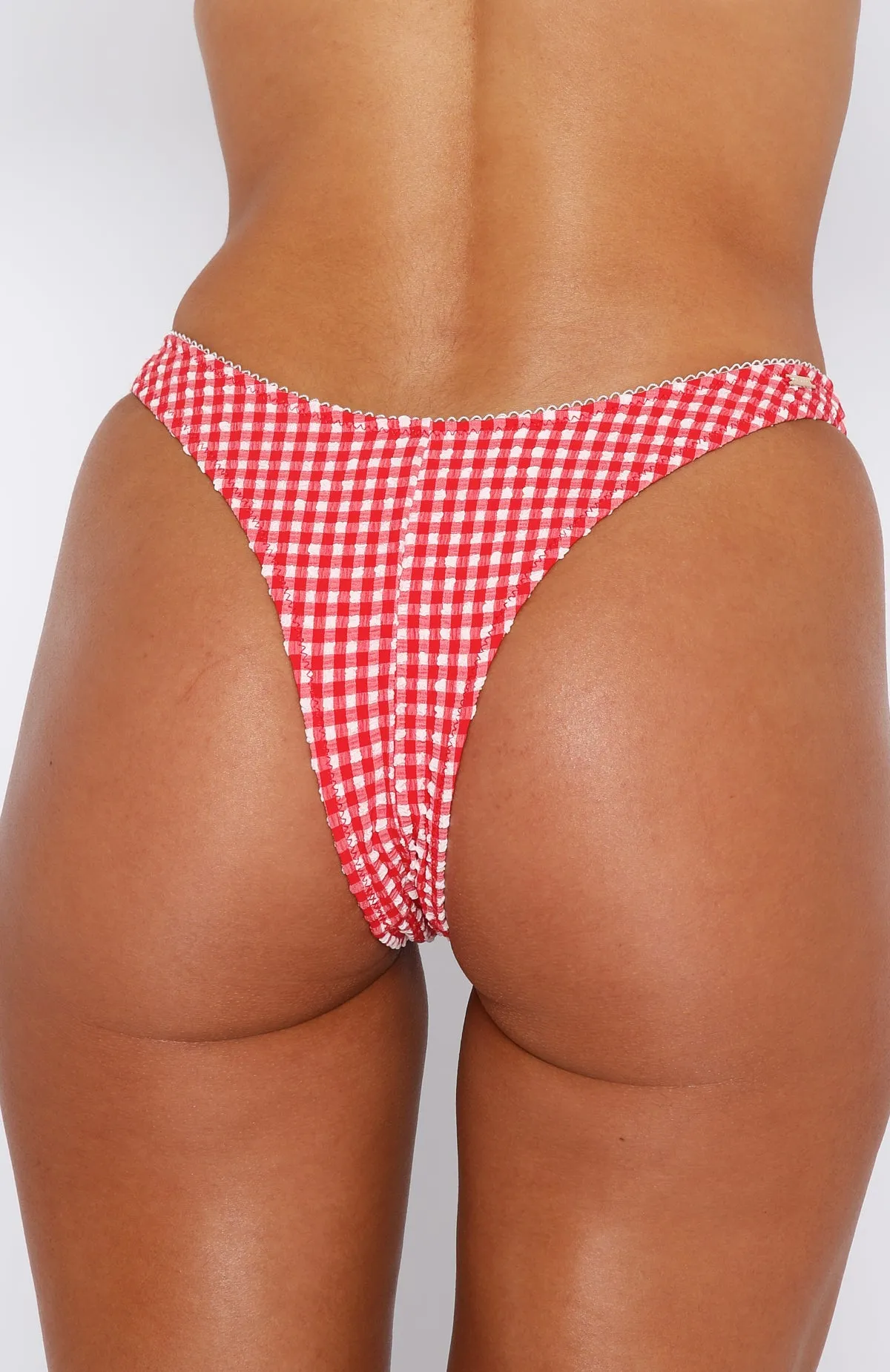 Seashell Bottoms Red Gingham Swim Easy LowMaintenance Material