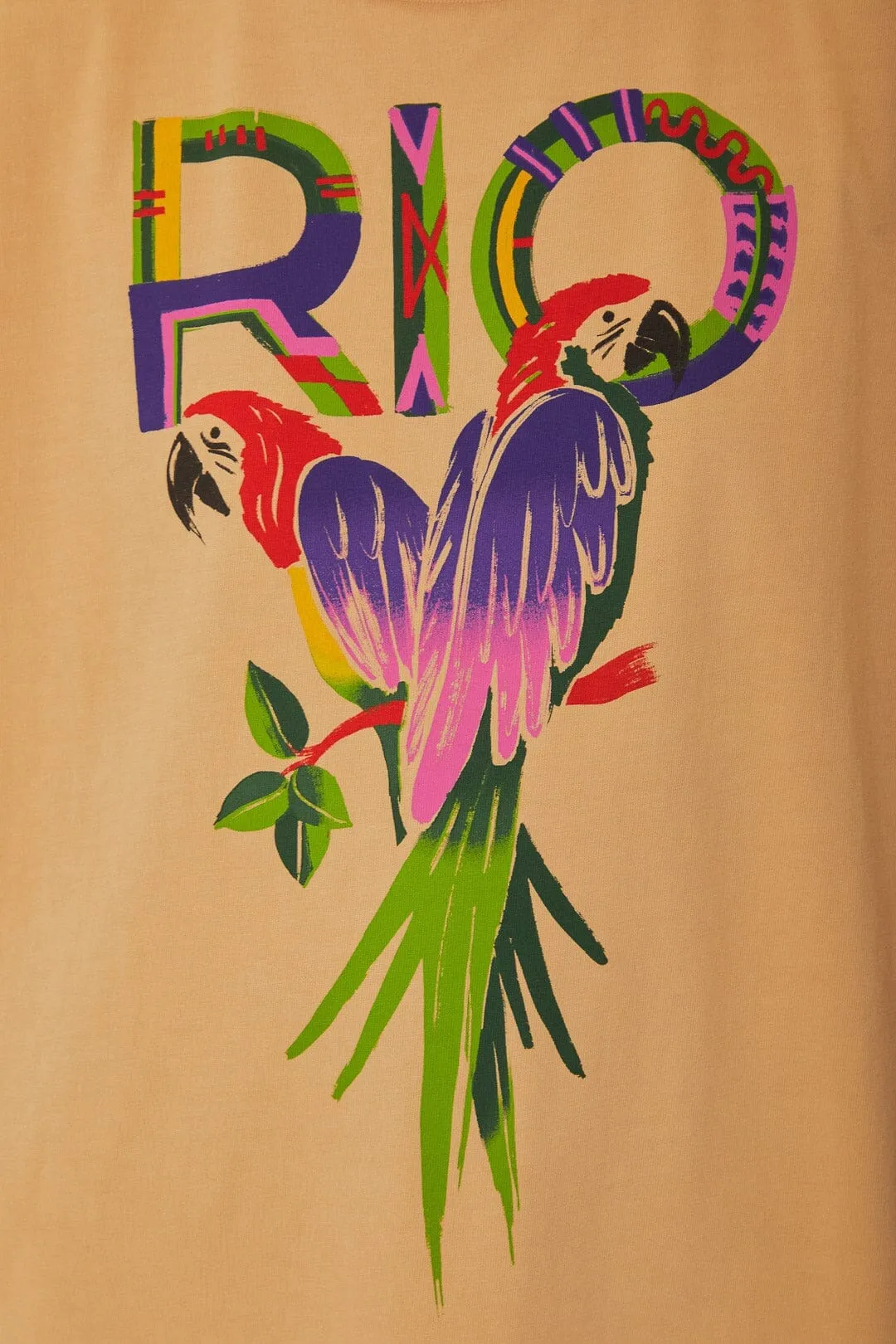 Sand Rio Shoulder Pad Organic Cotton T-Shirt Style Mood