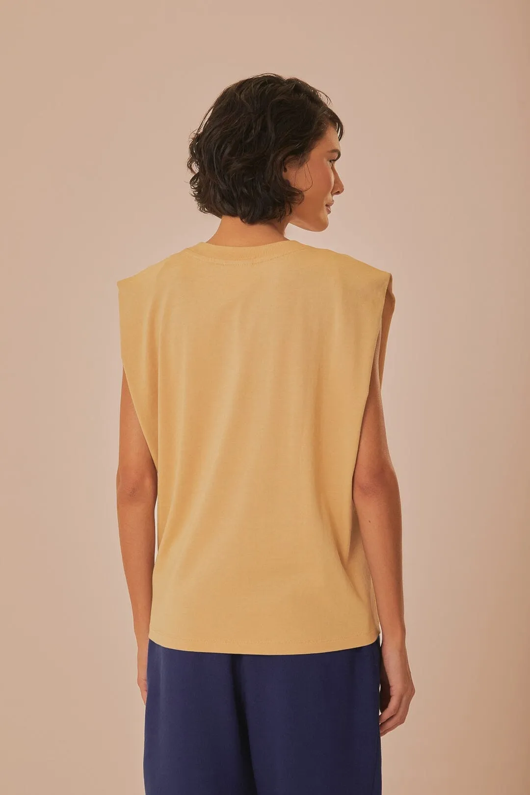 Sand Rio Shoulder Pad Organic Cotton T-Shirt Lake Mood Daily Style