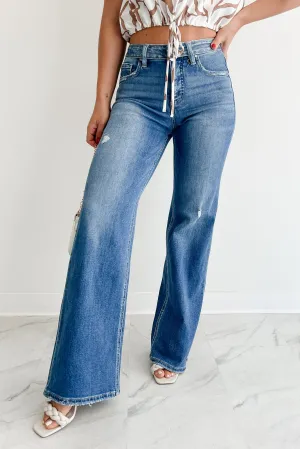 Premium Party Look Nico Tummy Control Wide Leg Risen Jeans (Medium)
