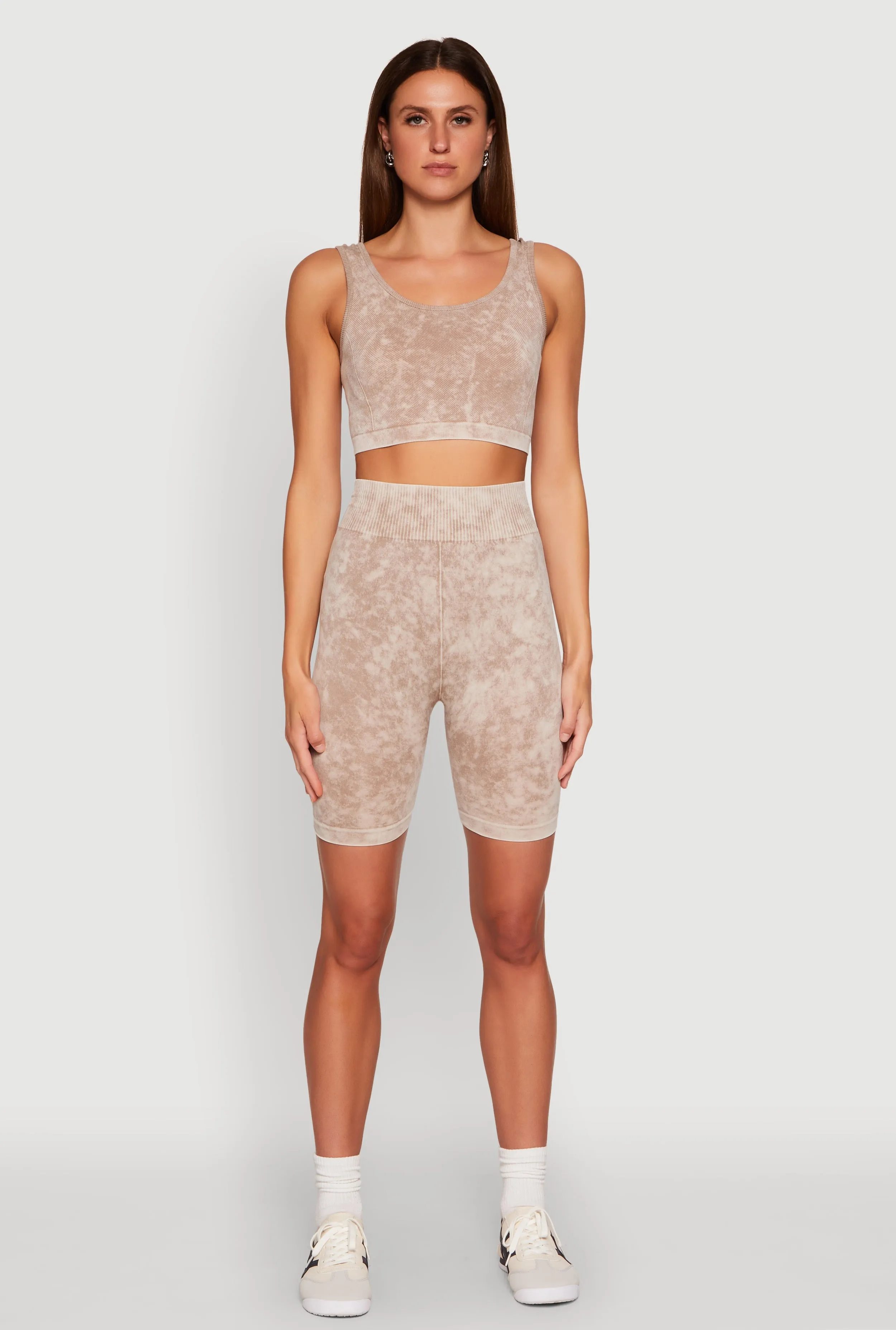 Compression Zones Seamless Mineral Wash Cropped Tank Top