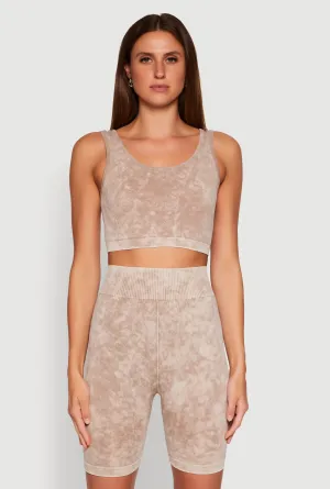 Interoperable Seamless Mineral Wash Cropped Tank Top