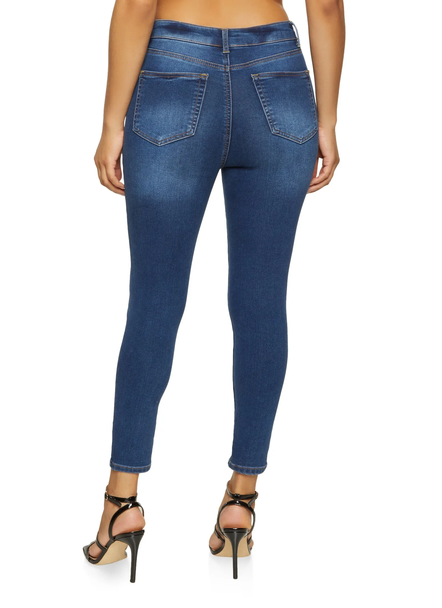 Clean Aesthetic Timeless casual WAX High Waist Jeans