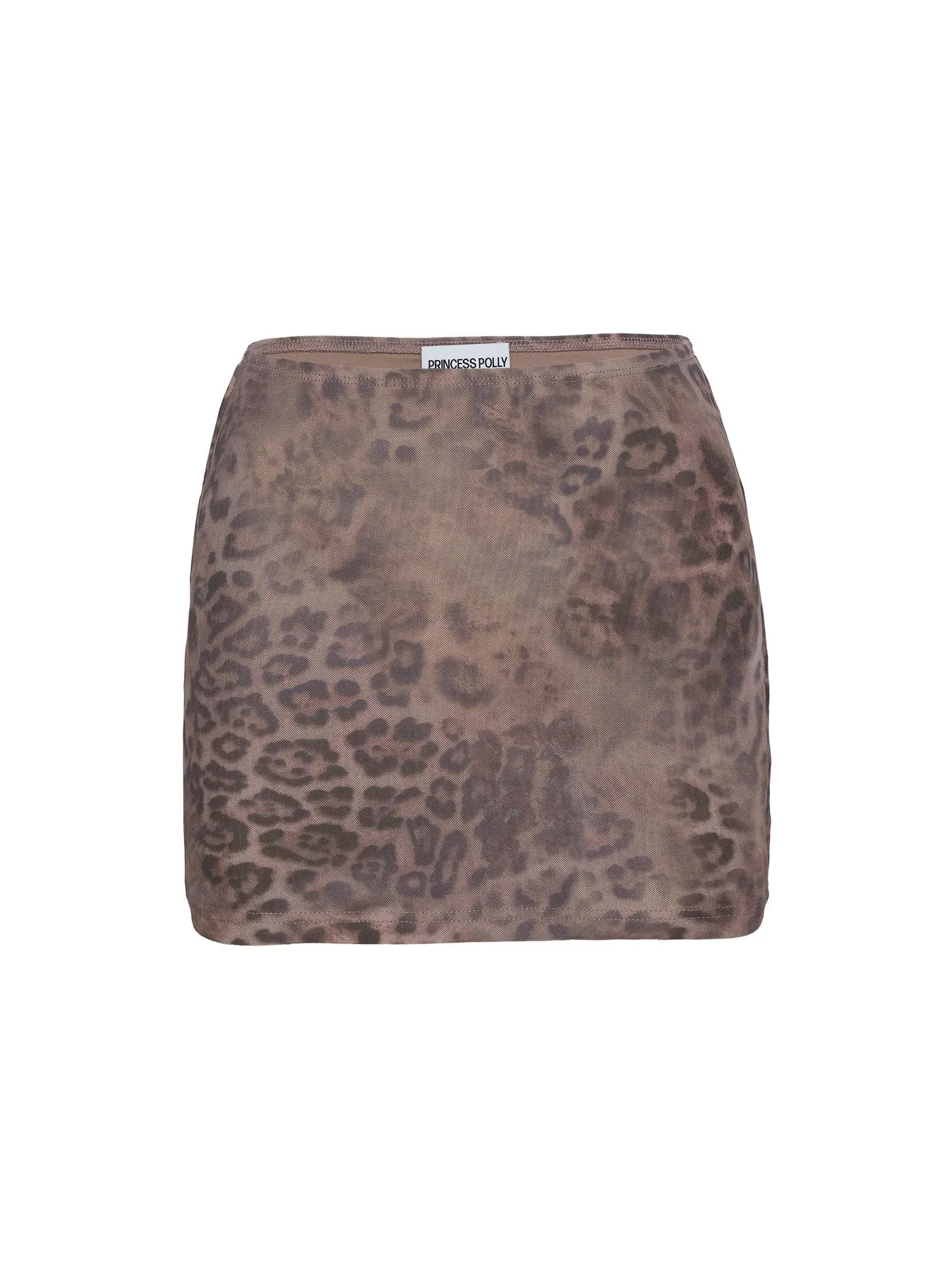 Eustacia Mini Skirt Leopard Semi Sheer