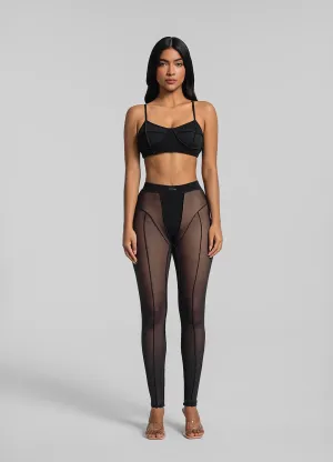 Semi-Sheer High-Rise Leggings Hiking Trail Loose Fit No Bind