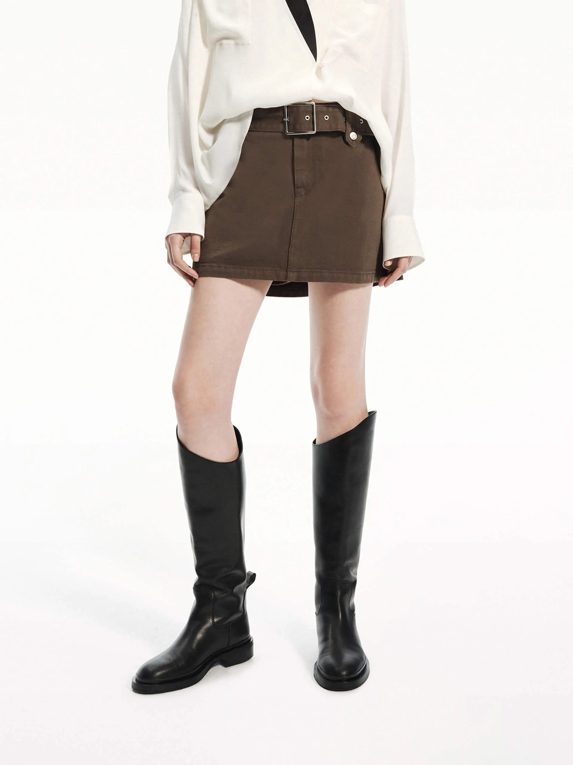 Airy Feel Neutral Wear Belt Include Cotton Skirt