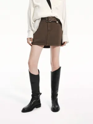 Belt Include Cotton Skirt Smooth Feel All Season