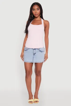 Elegant Ruched Halter Top post war reconstruction Visible
