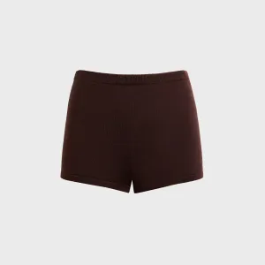 Sandy Liang Hazy Knit Shorts - Brown teenagers school clothing