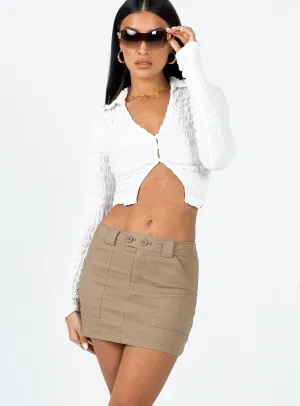 flowy silhouette Josephine Mini Skirt Beige