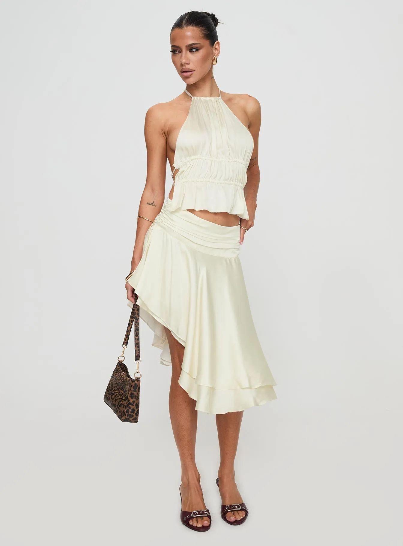 Comfort Innovation A Line Silhouette Legacy Midi Skirt Ivory