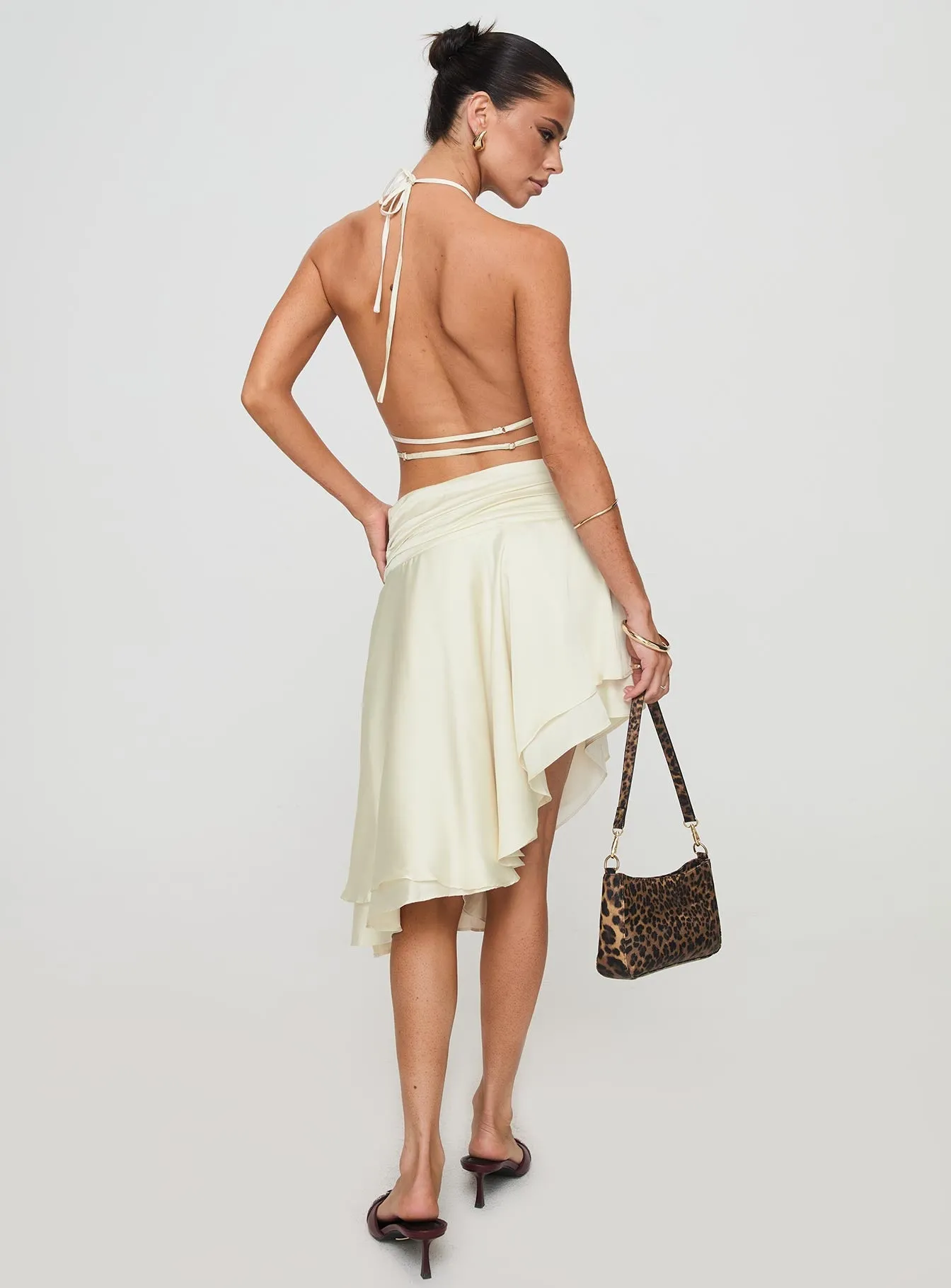 Legacy Midi Skirt Ivory casual finish Pastel tone