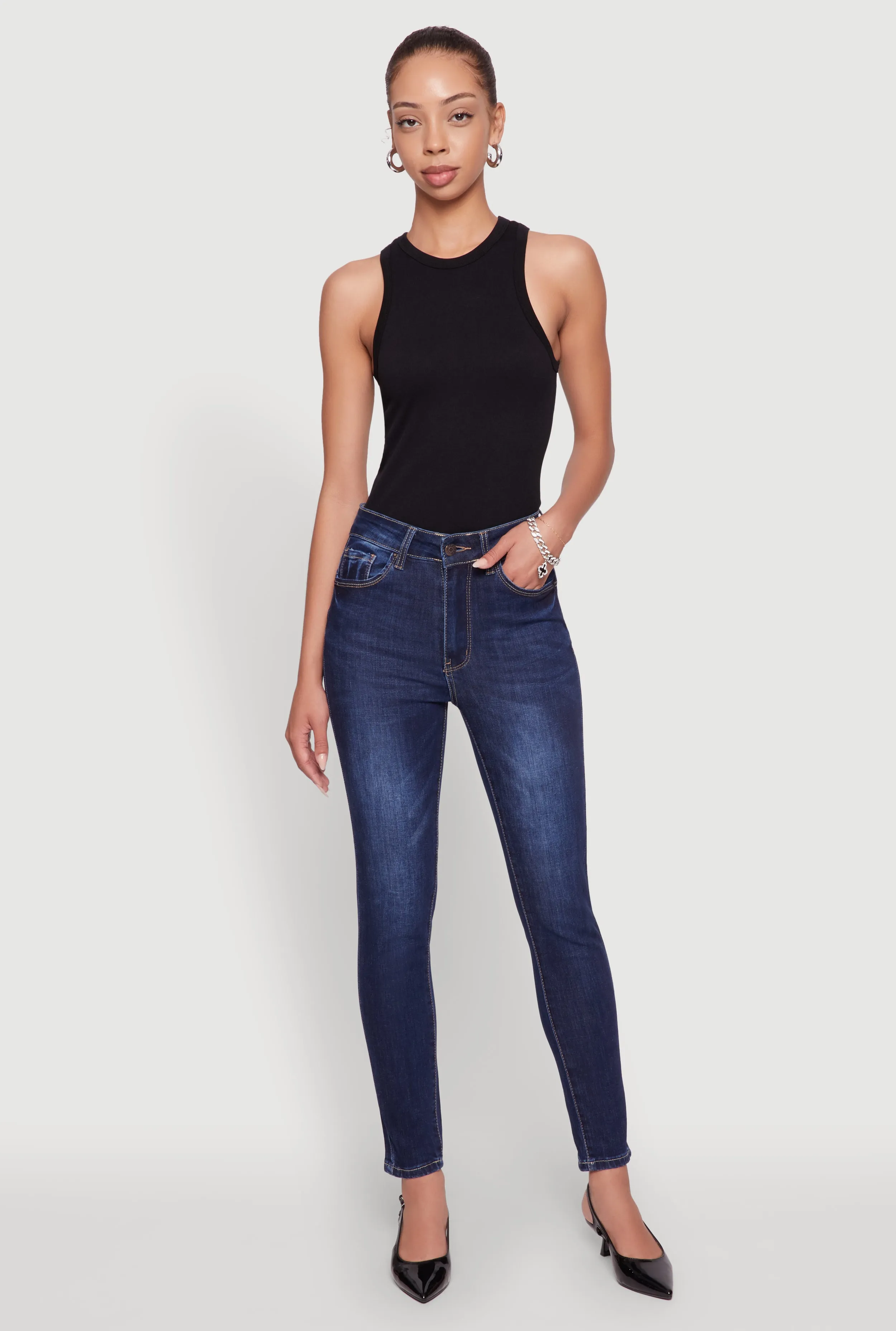 WAX Five Pocket Solid Skinny Jeans Earthy Music Event
