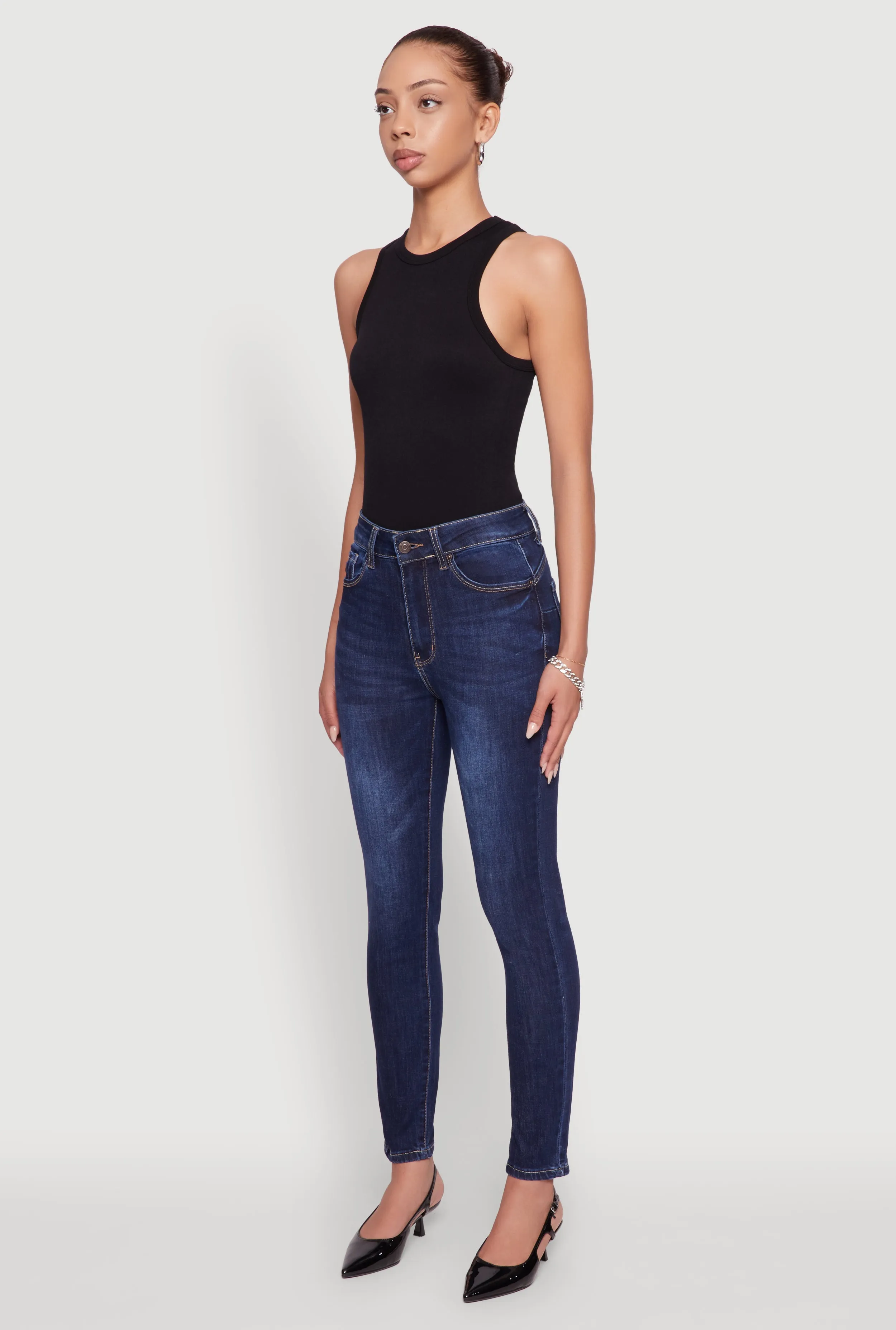 Brunch Outfit Traveler Gear WAX Five Pocket Solid Skinny Jeans