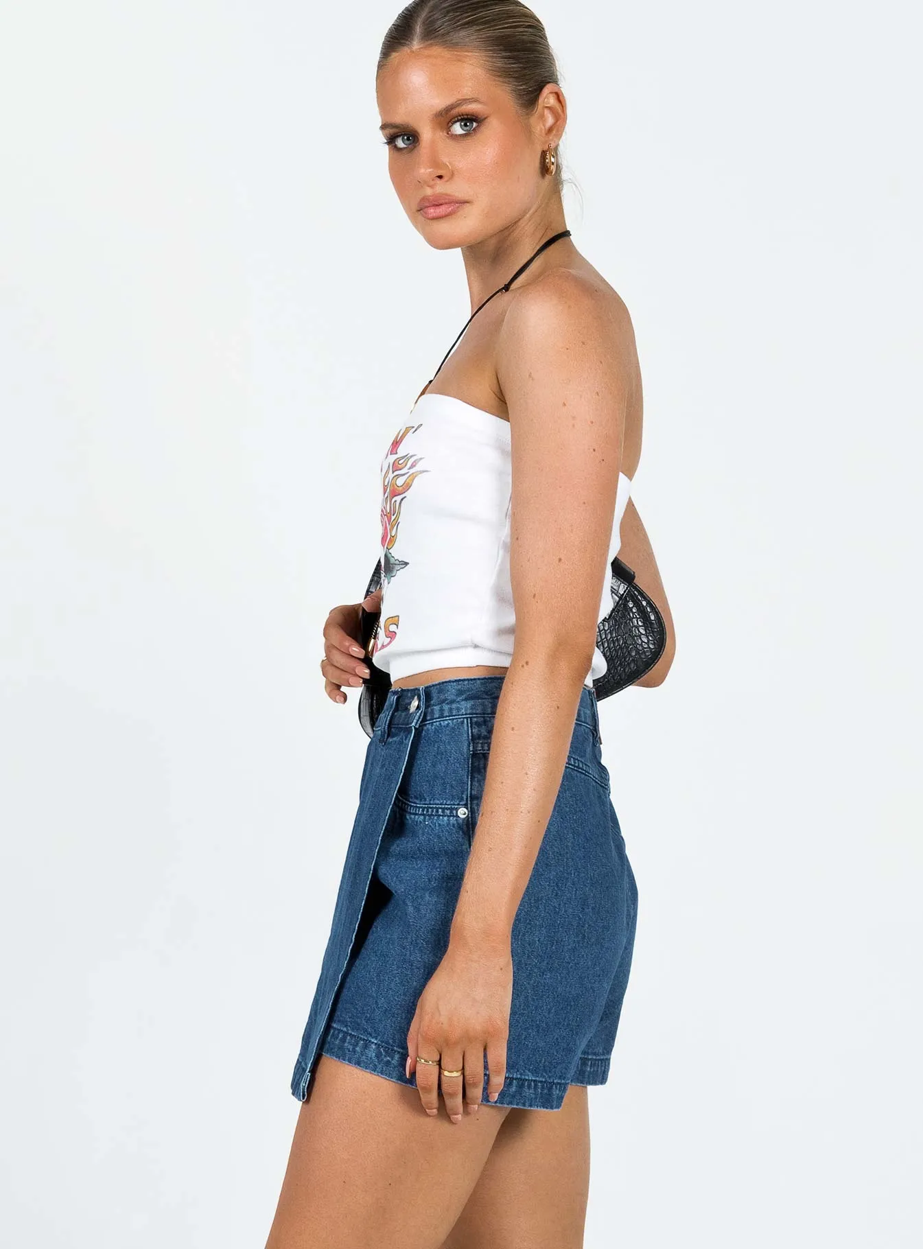 Cultural Heritage Airy Comfort Edwina Skort Dark Wash Denim