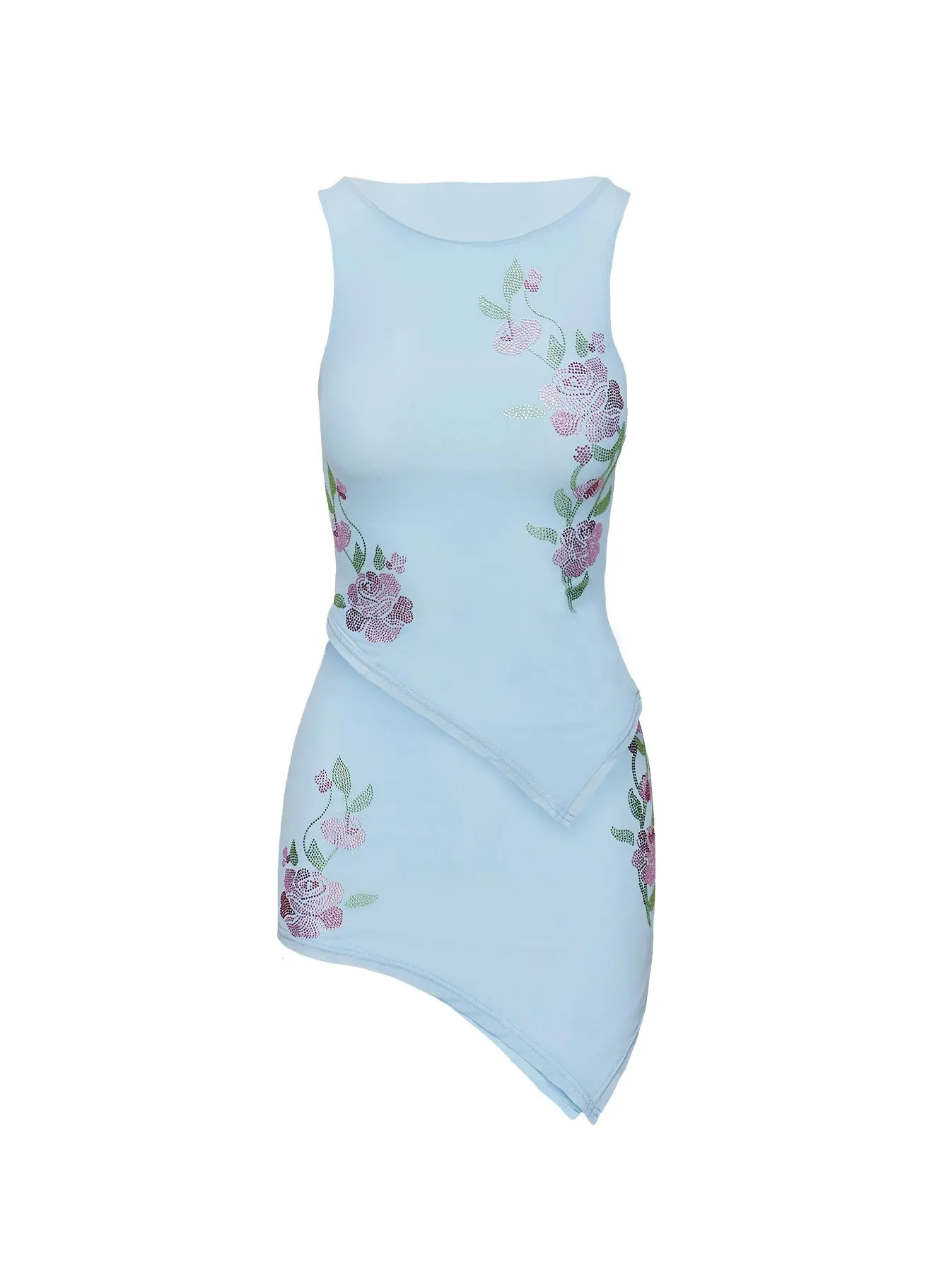 Mini length Laidback Style Florenza Set Blue