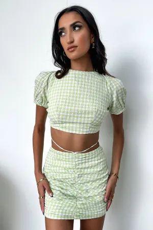 Gabby Skirt - Green Cozy Finish