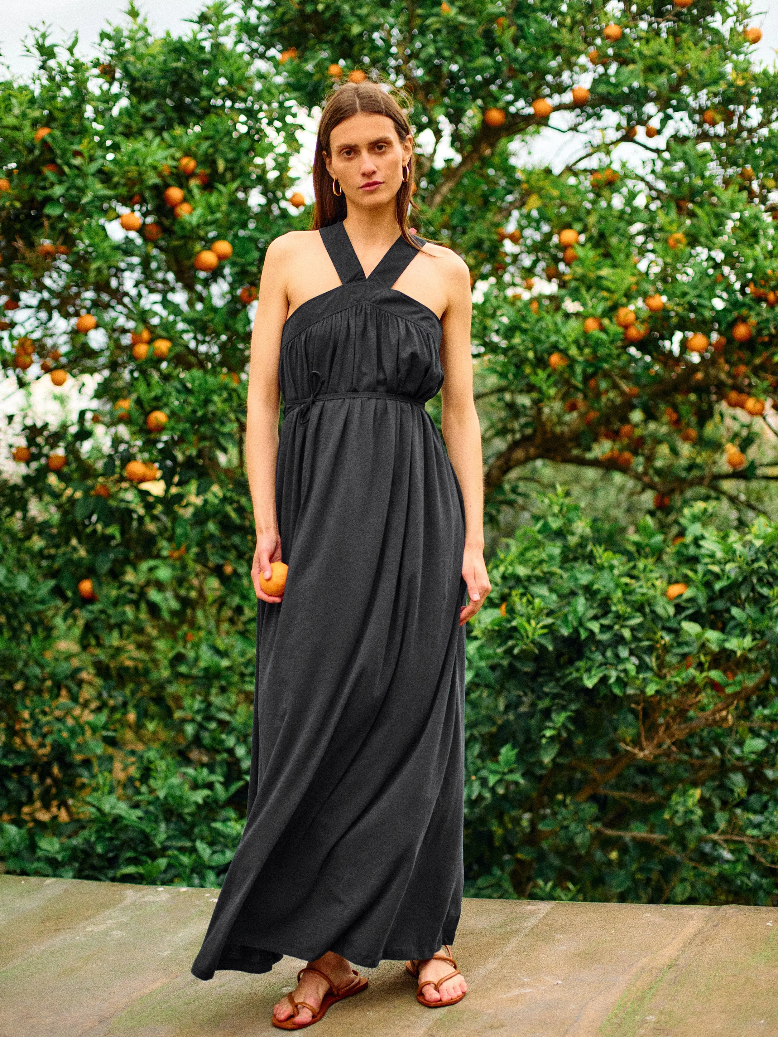Brielle Halter Maxi Designed with a simple yet elegant cut this dress works for both casual and formal occasions Heroine Mood