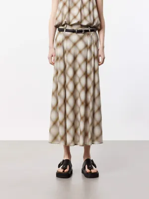 Double Loops Plaid Skirt Gentle Wear Dust Proof Fabric