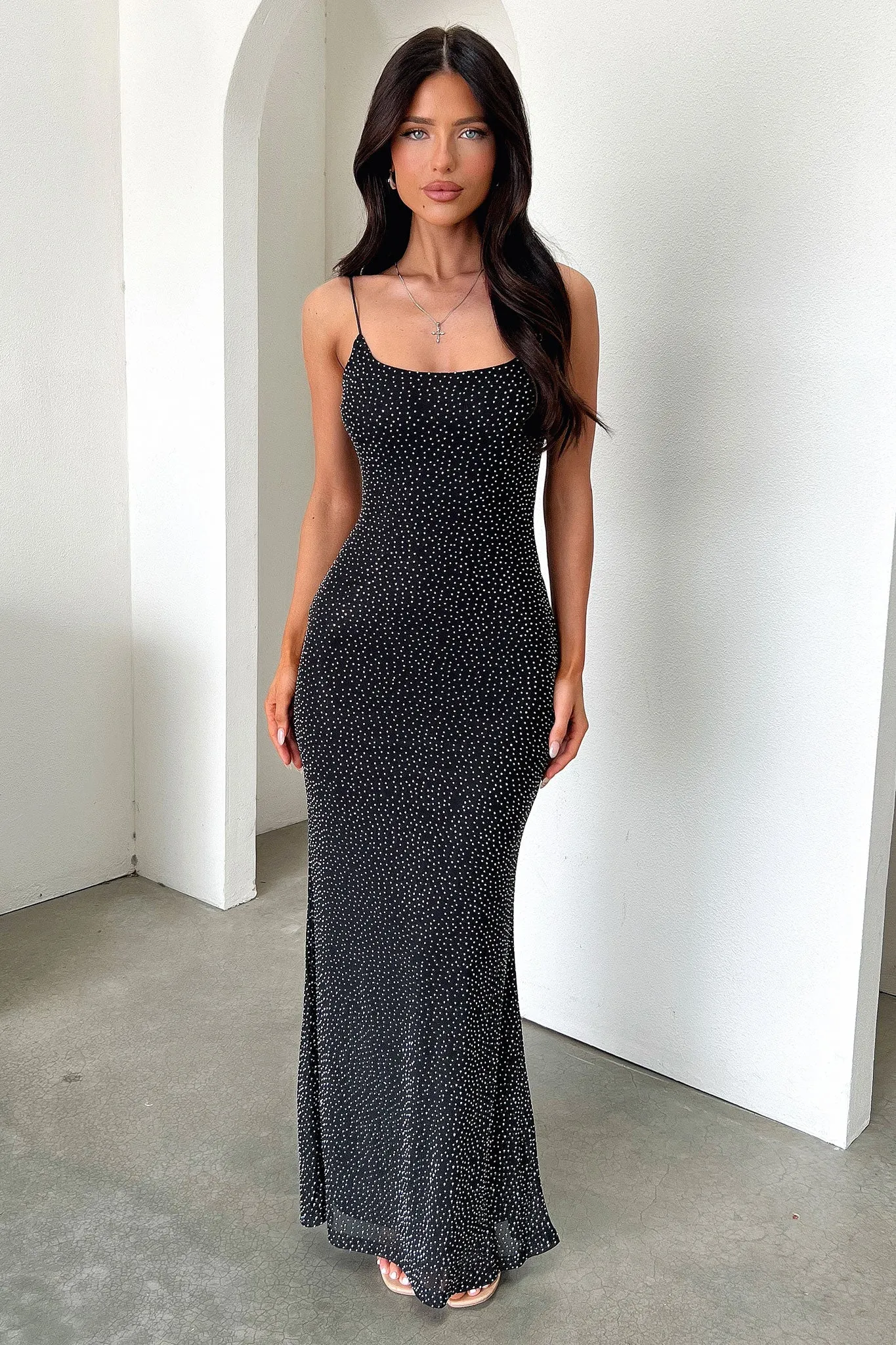 Nalani Embellished Maxi Dress - Black With a flattering fit and elegant design this dress is ideal for any special occasion