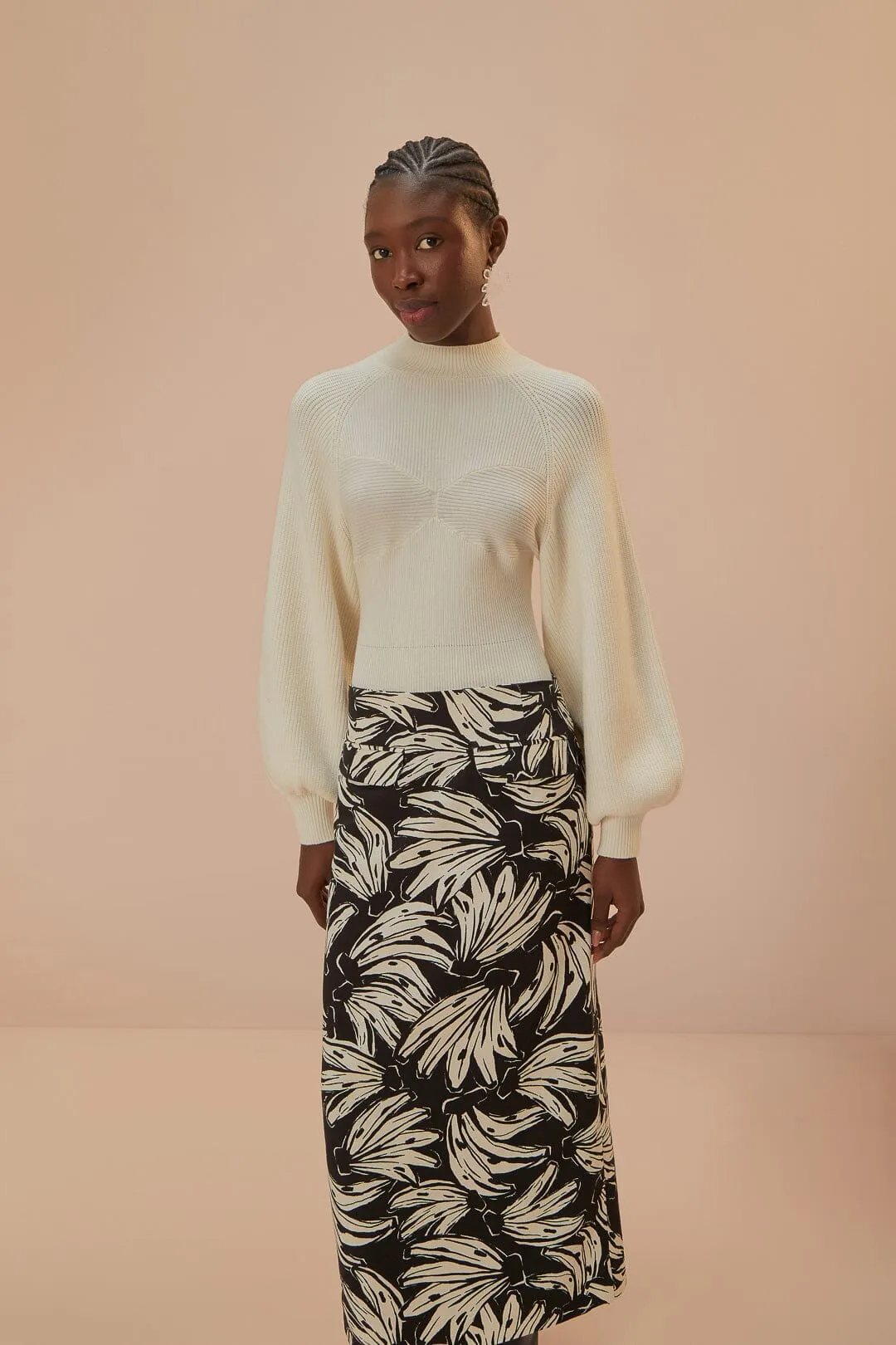Black Bossa Banana Low Waisted Maxi Skirt Chic Appeal