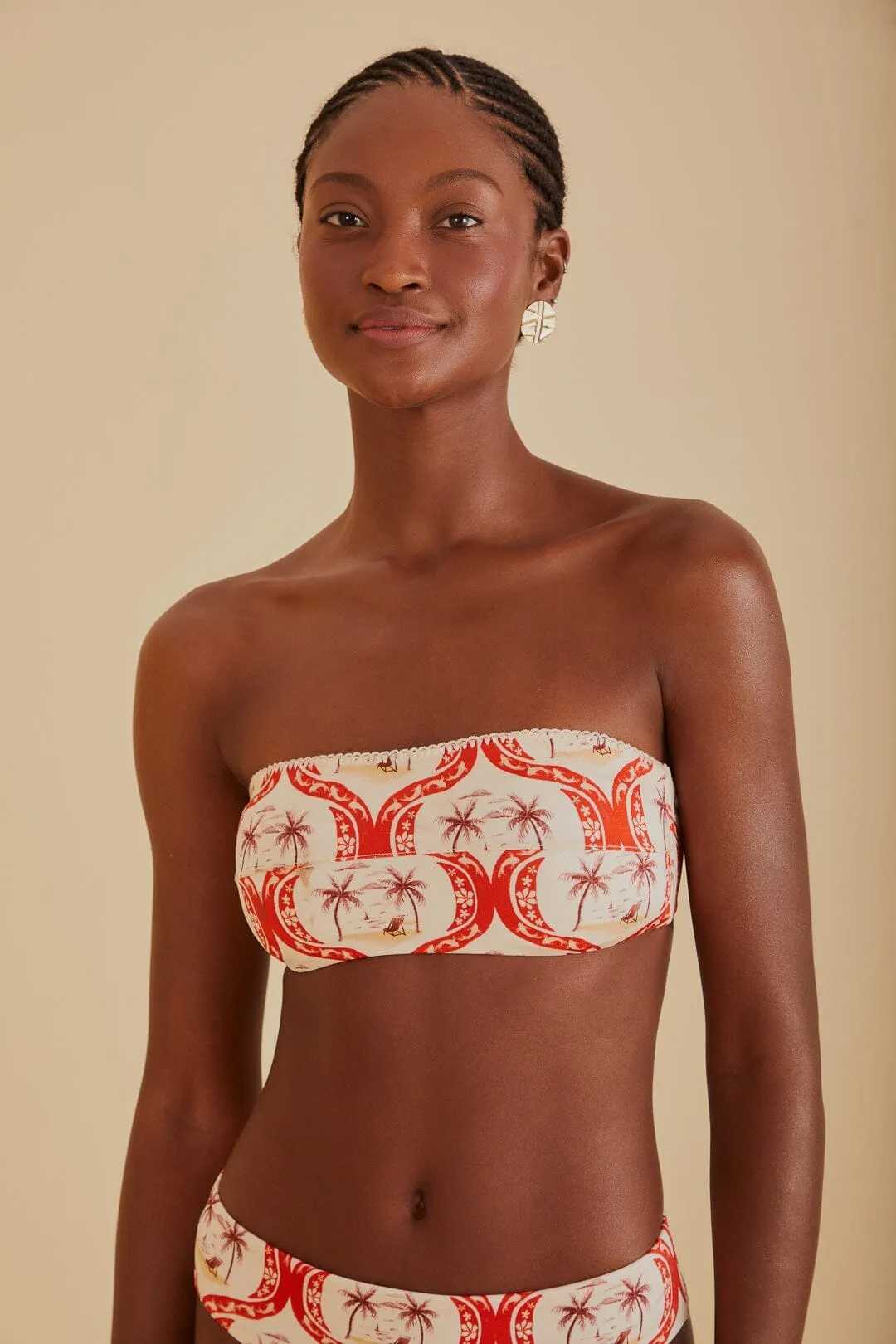 Flexible Material StaticResistantTextile Summer Beach Bandeau Bikini Top