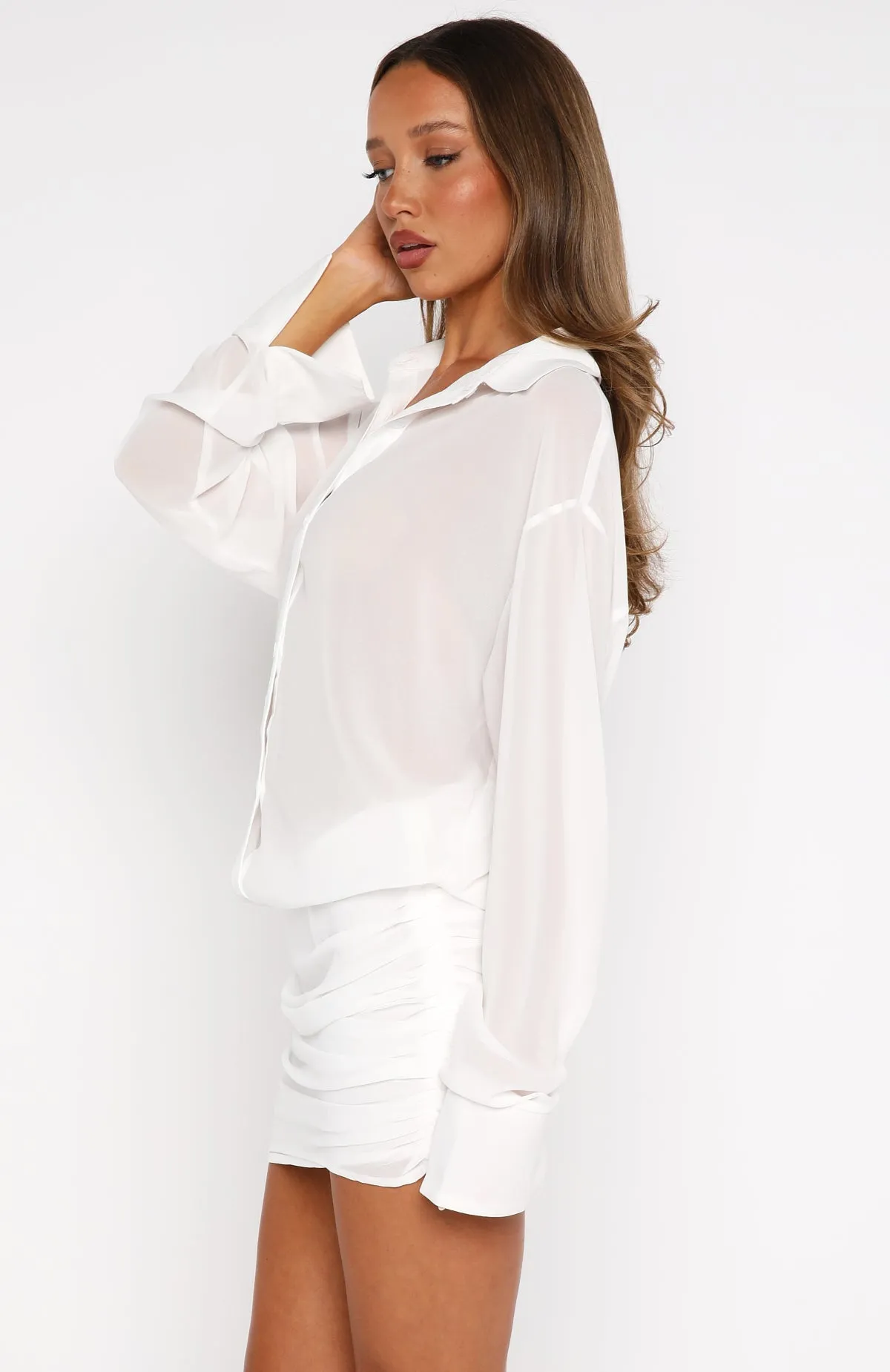You'll Remember Me Mini Dress White Organic Cotton