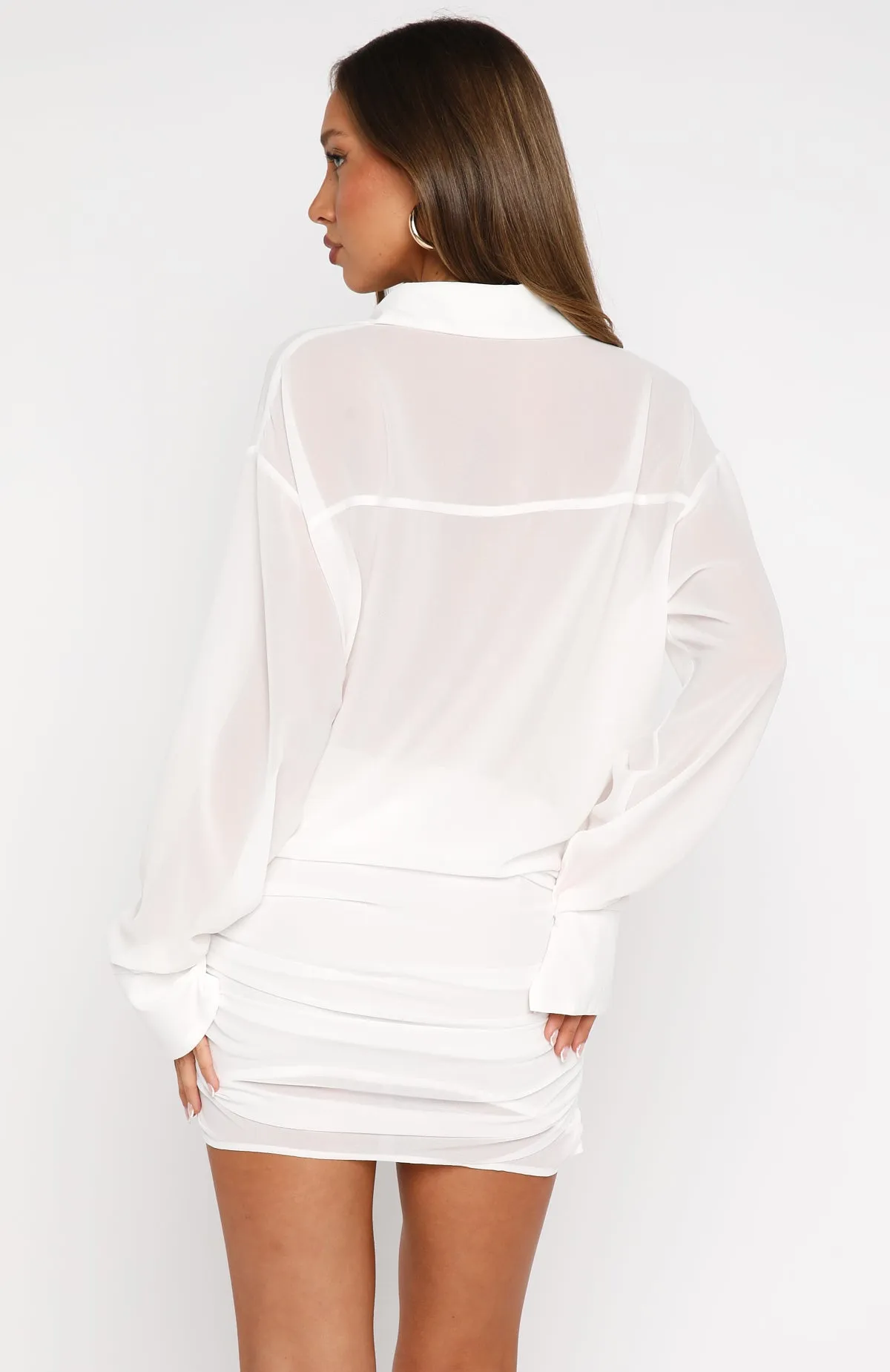 You'll Remember Me Mini Dress White ChafeFree Design Luxury Core