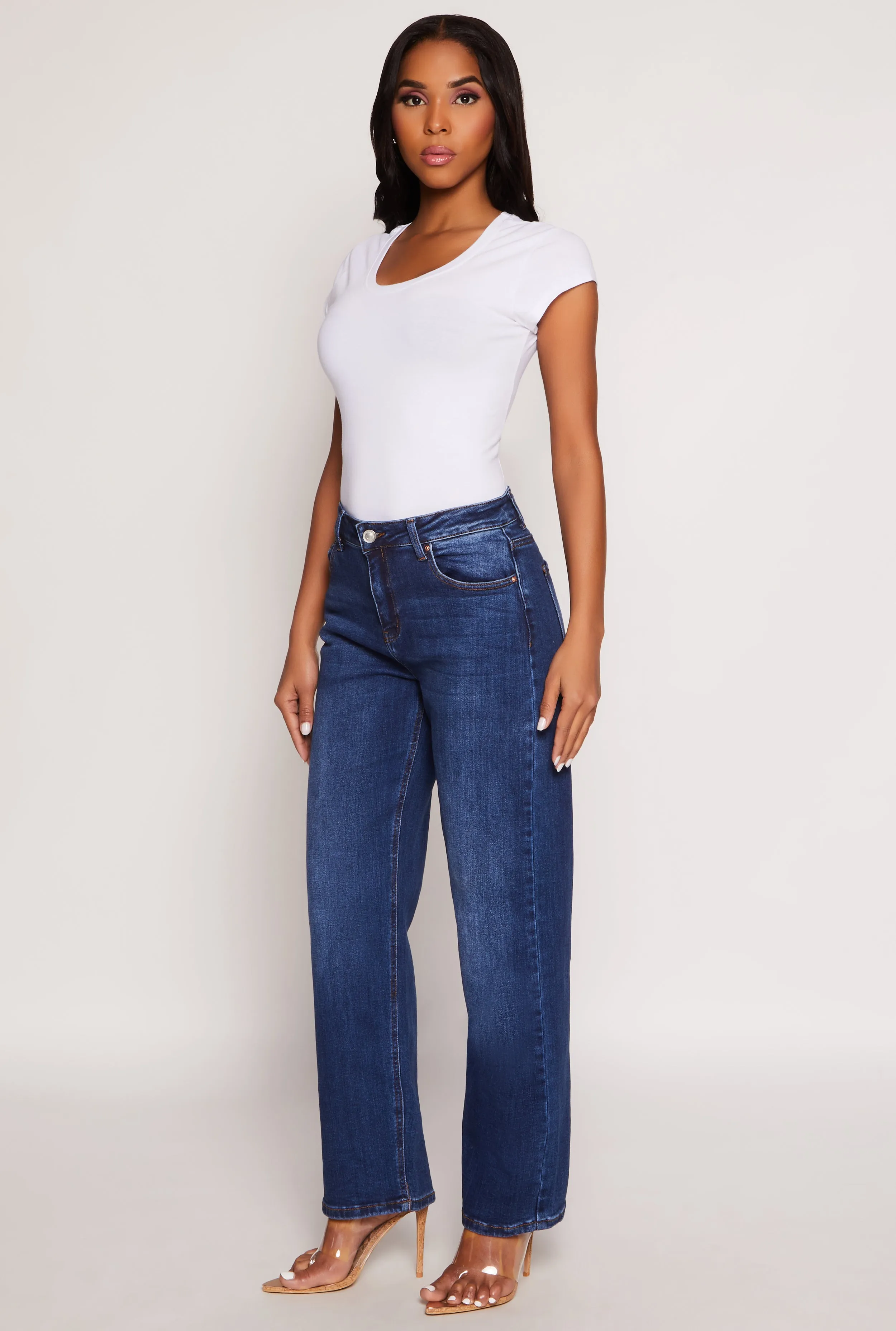 Elegant Adult Fashion Comfy Streetwear Fan Music Event WAX Basic Straight Leg Jeans