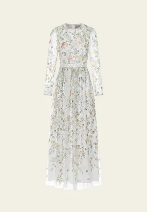 Floral Embroidery Embellished Mesh Dress SeamFreeEngineering Street Glow