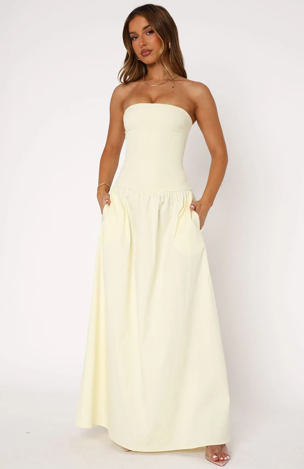 Energy Mood Desk Style Take Back Maxi Dress Lemon