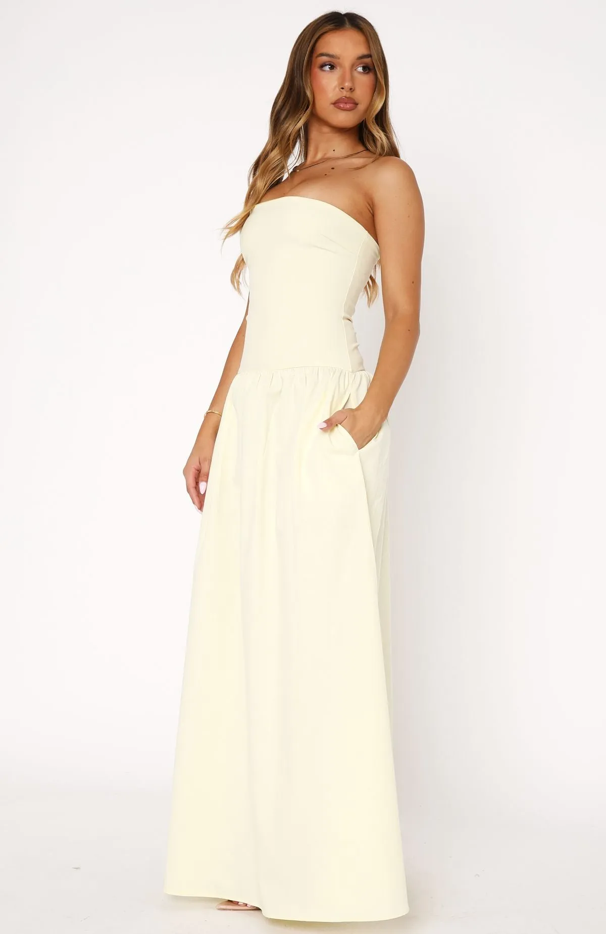 spring fresh Rain Fit Take Back Maxi Dress Lemon
