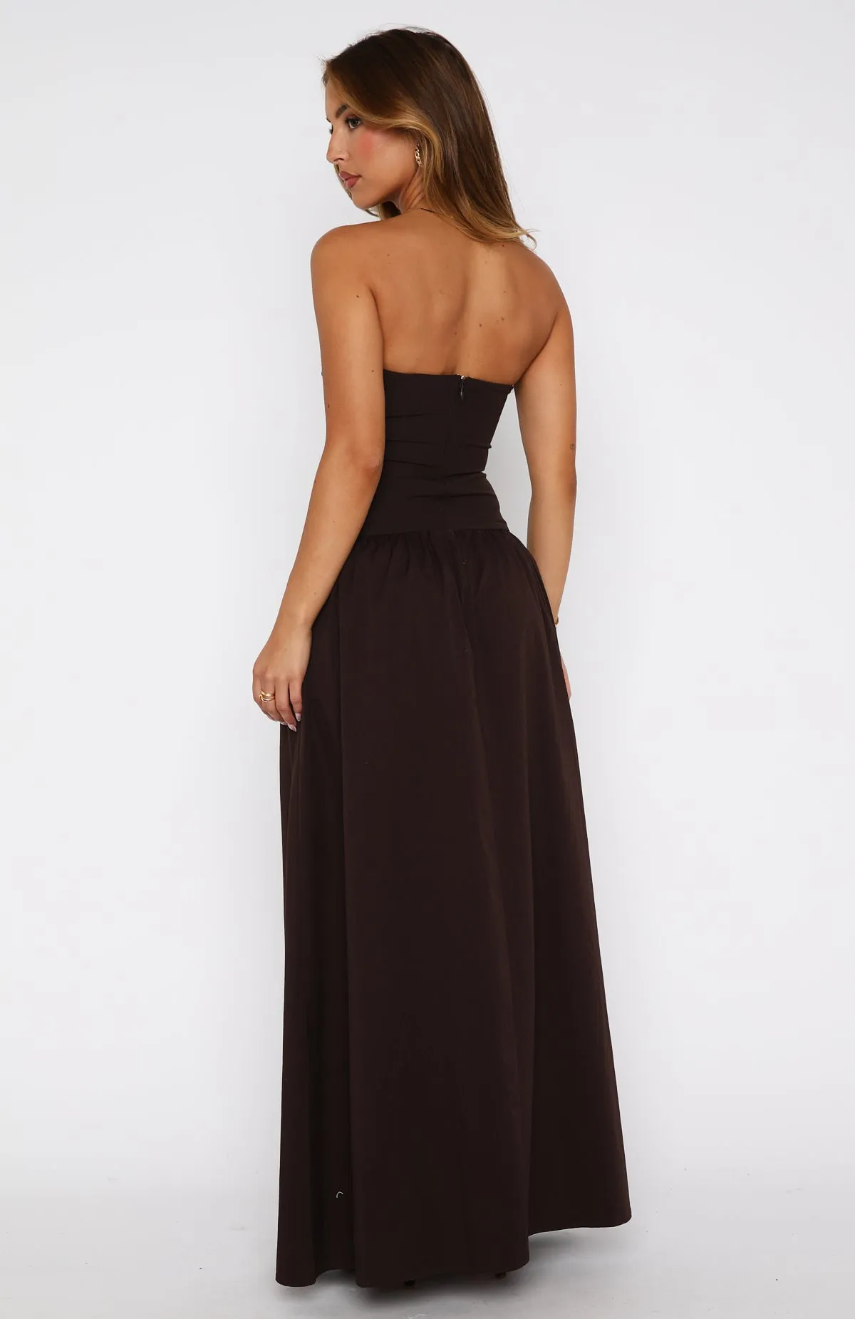 Seamless construction Take Back Maxi Dress Chocolate