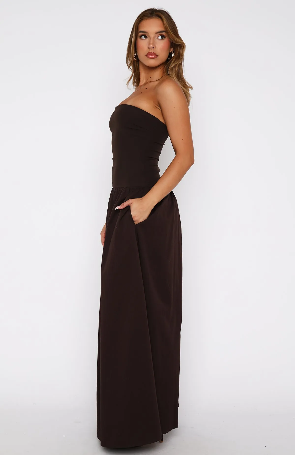 Take Back Maxi Dress Chocolate Seamless transition