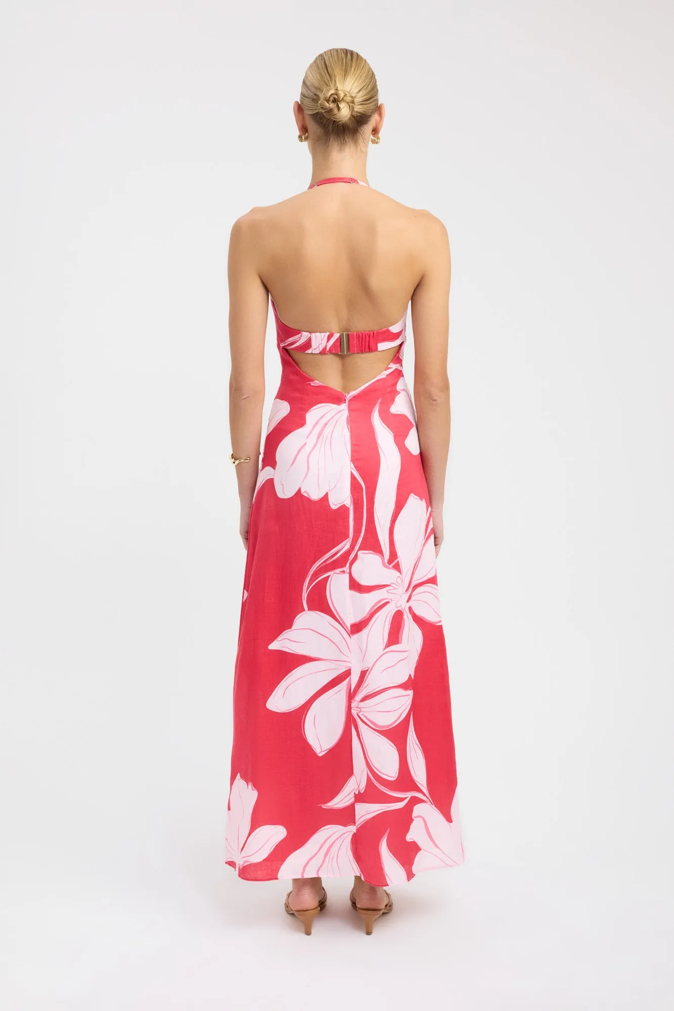 AbrasionResistant Flexible Hemline Bloom Maxi Dress
