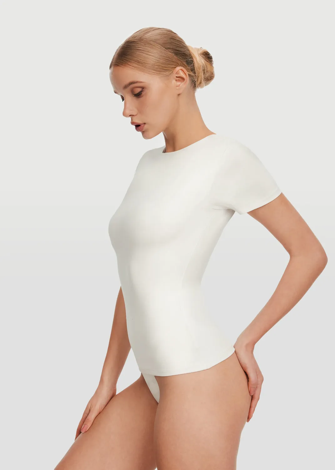 Washable fabric Perfect Comfort Short Sleeve Crew Neck Top