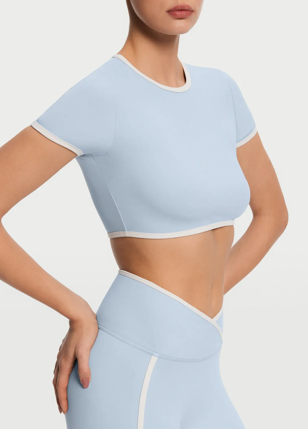 Casual Cropped T-Shirt Easy Comfort Washable fabric