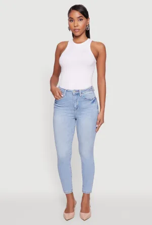 WAX Whiskered Cropped Skinny Jeans Multi Pocket Utility